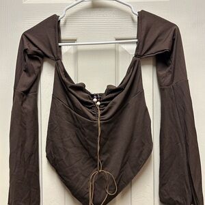 Elegant Brown Women's Top